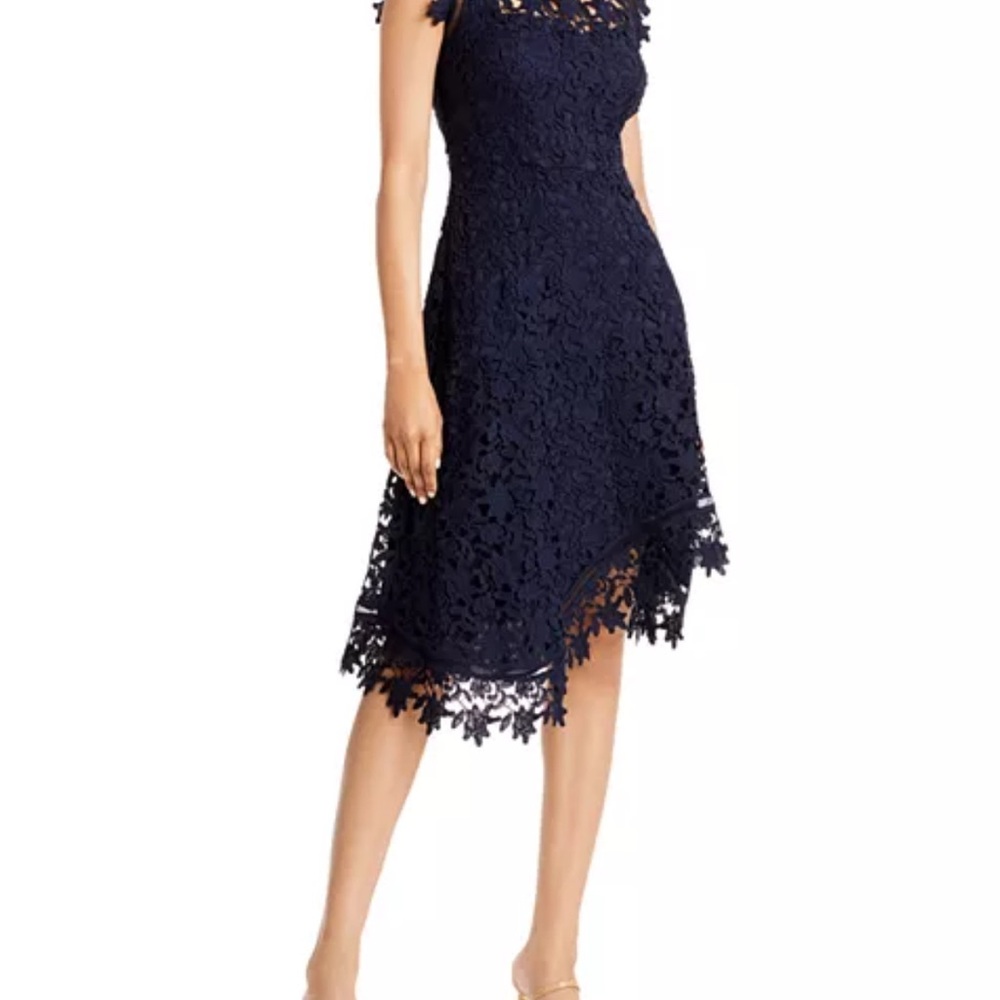 Eliza J Navy Lace Dress NWOT 14